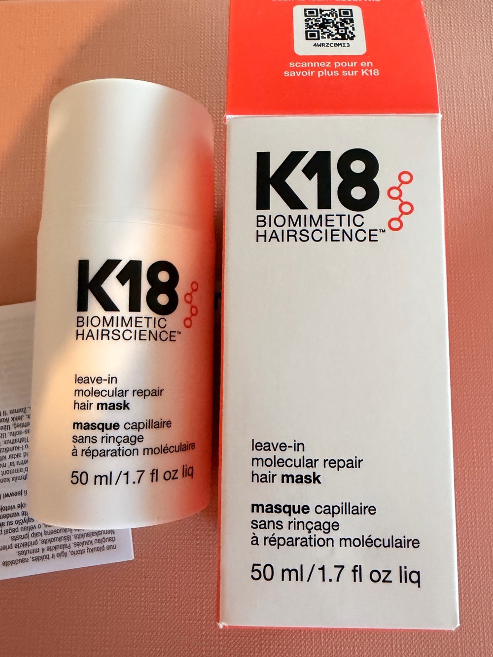 K18 Biomimetic Hairscience Leave-In Molecular Repair Hair Mask BNIB 50ml/1.7 oz
